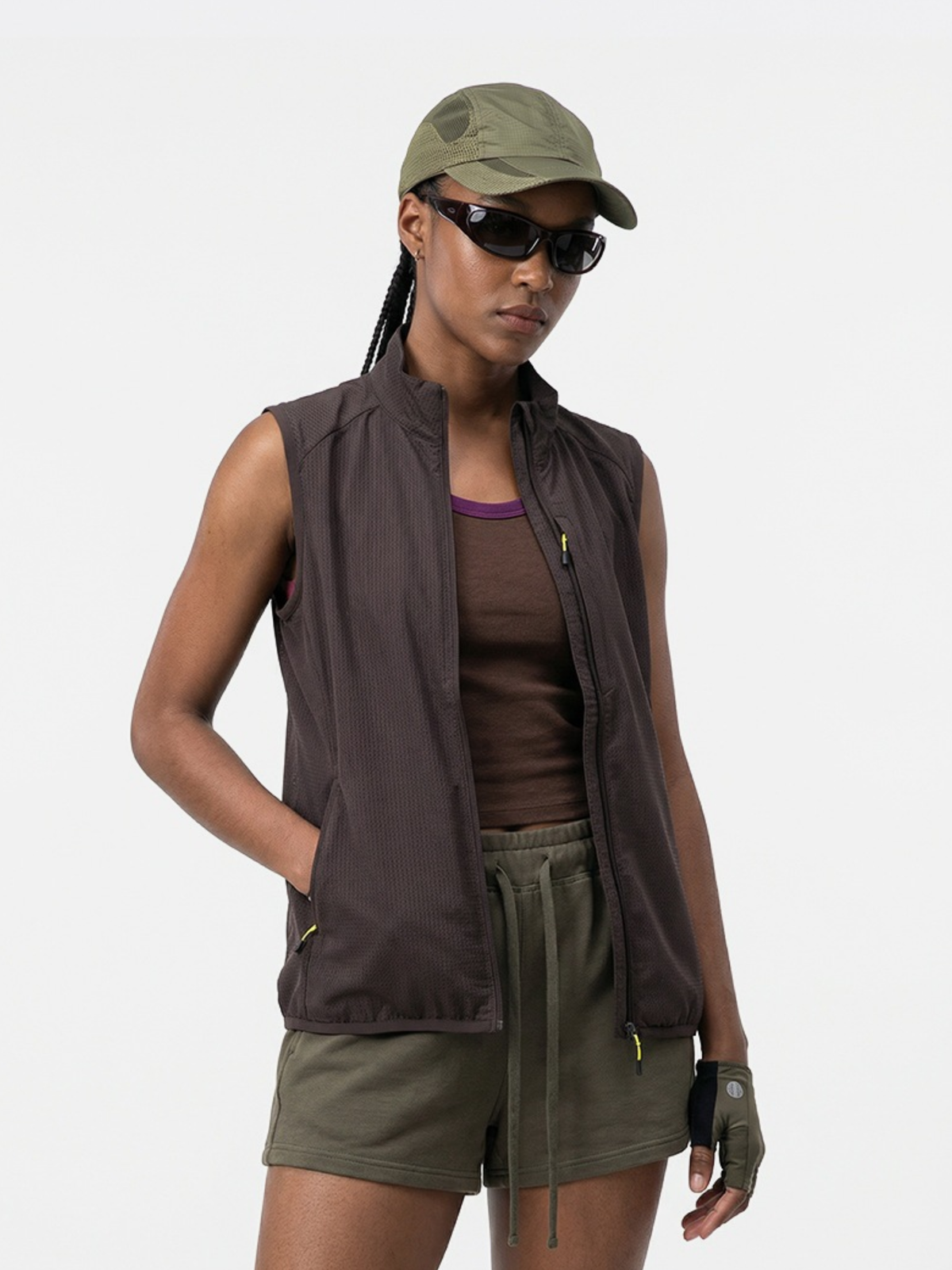 FoxCliff - Unisex Lightweight Perforated Mesh Breathable Zip Vest