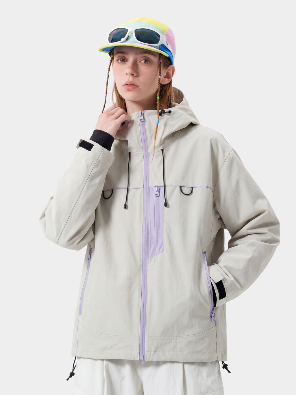 Ashgleam - Women's Water-Repellent Windproof Cropped Shell Jacket