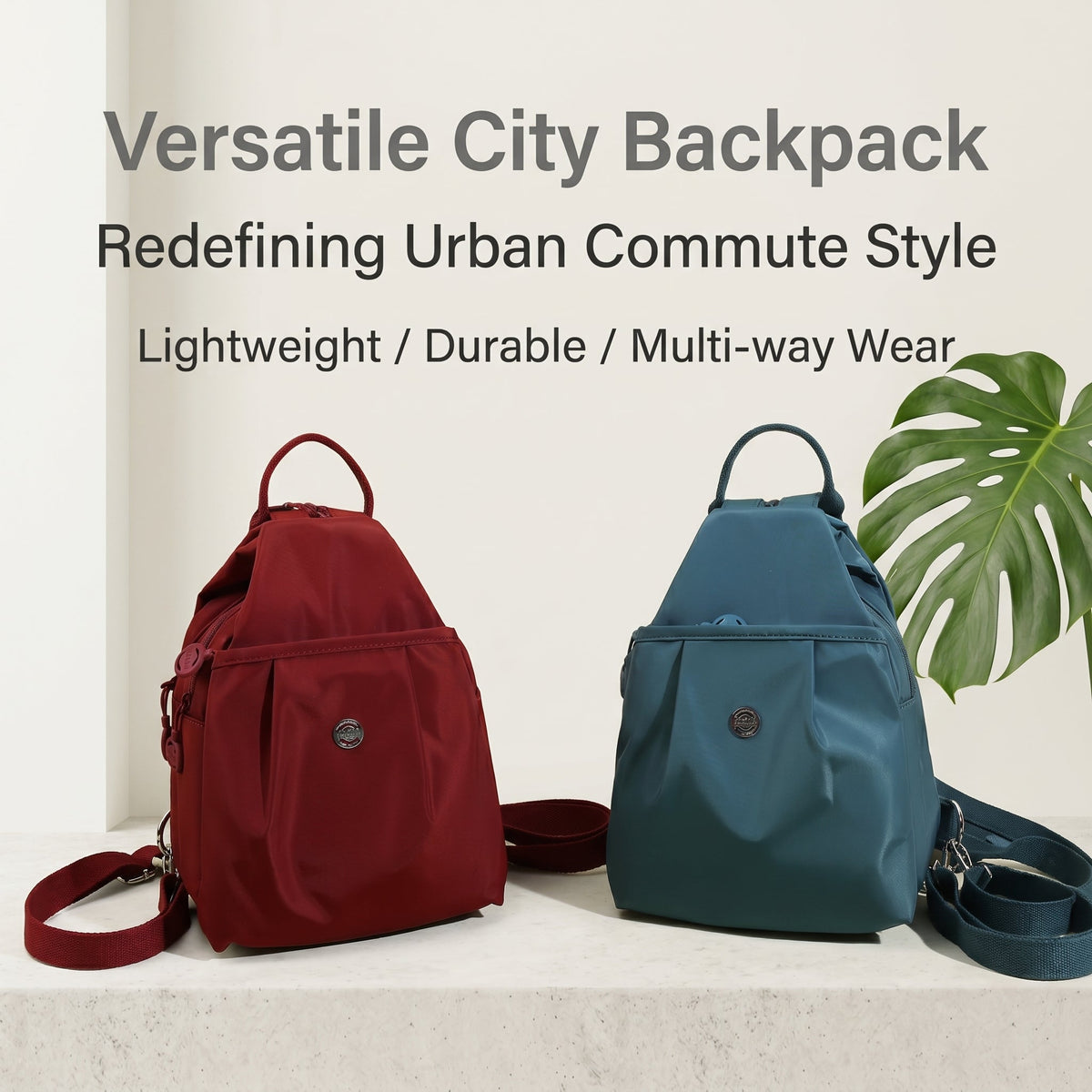 Multi-Way Convertible Backpack Sling Bag - Water-Resistant & iPad Friendly